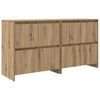 vidaXL Oldalszekr&eacute;nyek 2 db k&eacute;zműves t&ouml;lgy 70 x 41 x 75 cm Szerelt Fa