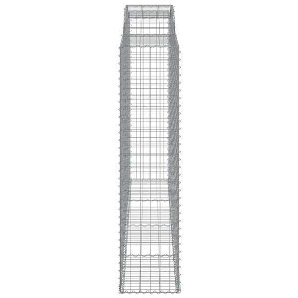 vidaXL &iacute;ves horganyzott vas gabion kos&aacute;r 300 x 50 x 200/220 cm