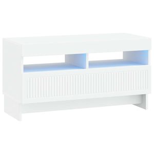 vidaXL LED TV szekr&eacute;ny Feh&eacute;r Szerelt Fa
