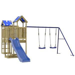 vidaXL impregn&aacute;lt fenyőfa k&uuml;lt&eacute;ri j&aacute;tsz&oacute;szett