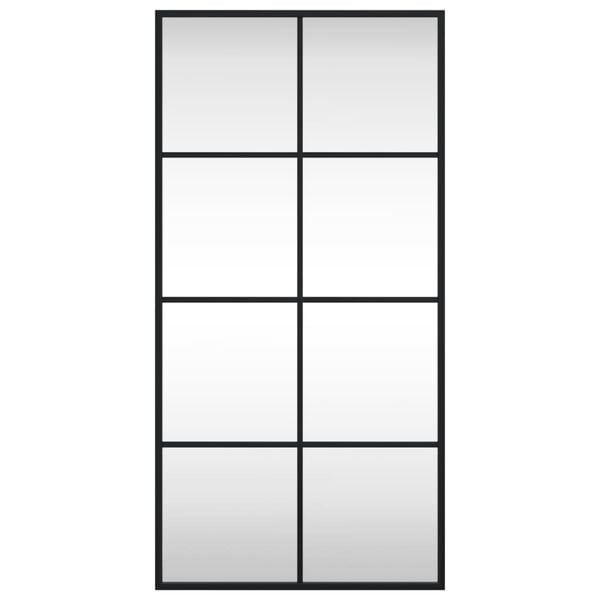 vidaXL fekete téglalap alakú vas fali tükör 40 x 80 cm
