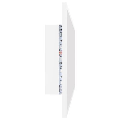 vidaXL fehér akril LED-es fürdőszobai tükör 90 x 8,5 x 37 cm
