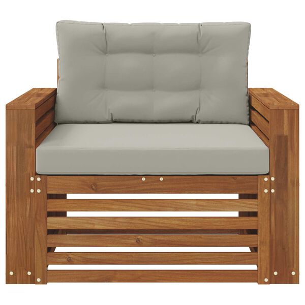 vidaXL K&uuml;lt&eacute;ri kanap&eacute; szett T&ouml;m&ouml;r ak&aacute;cfa &eacute;s poli&eacute;szter Term&eacute;szetes