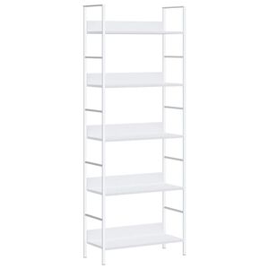 vidaXL 5 szintes feh&eacute;r szerelt fa k&ouml;nyvespolc 60 x 27,6 x 158,5 cm