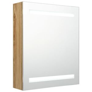 vidaXL t&ouml;lgysz&iacute;nű LED-es t&uuml;kr&ouml;s f&uuml;rdőszobaszekr&eacute;ny 50 x 14 x 60 cm