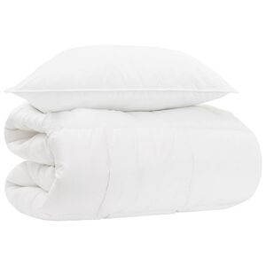 vidaXL Takar&oacute; szett 2 db 135 x 200 cm Minden &eacute;vszak Bambusz Feh&eacute;r