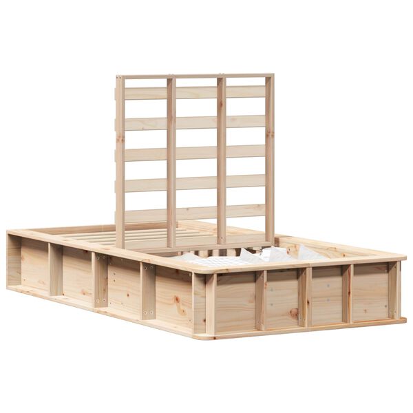 vidaXL &Aacute;gykeret Faggy&uacute; barna 75 x 190 cm T&ouml;m&ouml;r fenyőfa