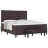 vidaXL Boxrug&oacute;s &aacute;gy fejt&aacute;ml&aacute;val S&ouml;t&eacute;t Barna 180 x 200 cm sz&ouml;vet