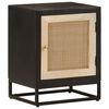 vidaXL fekete t&ouml;m&ouml;r mang&oacute;fa &eacute;s vas t&aacute;lal&oacute;szekr&eacute;ny 55 x 30 x 76 cm