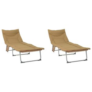 vidaXL &Ouml;sszecsukhat&oacute; napoz&oacute;&aacute;gy p&aacute;rn&aacute;val 2 pcs B&eacute;zs