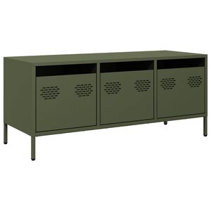 vidaXL ol&iacute;vaz&ouml;ld hidegen hengerelt ac&eacute;l TV-szekr&eacute;ny 101,5x39x43,5 cm