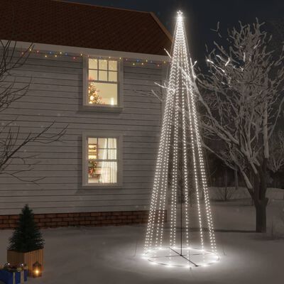 vidaXL kúp alakú karácsonyfa 1134 hideg fehér LED-del 230 x 800 cm