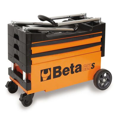 Beta Tools összecsukható szerszámos kocsi C27S-O narancssárga acél