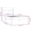 vidaXL tömör fenyőfa ágy matrac nélkül 100 x 200 cm
