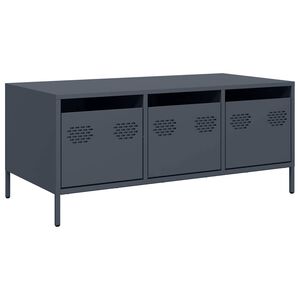 vidaXL antracit hidegen hengerelt ac&eacute;l doh&aacute;nyz&oacute;asztal 101,5x50x43,5 cm