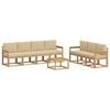 vidaXL K&uuml;lt&eacute;ri kanap&eacute; szett 7 db 7-szem&eacute;lyes White and Beige