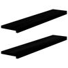 vidaXL ablakp&aacute;rk&aacute;nyok 2 db s&ouml;t&eacute;tbarna 100x20x2 cm t&ouml;m&ouml;r fa t&ouml;lgyfa