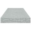 vidaXL 2 db betonszürke MDF lebegő fali polc 60 x 23,5 x 3,8 cm