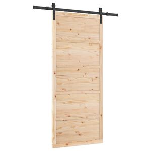 vidaXL Cs&uacute;sz&oacute; ajt&oacute; Term&eacute;szetes 80 x 208 cm T&ouml;m&ouml;r Fenyőfa
