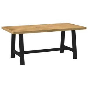 vidaXL &Eacute;tkezőasztal NOAIN A alak&uacute; l&aacute;bak 180x90x75 cm t&ouml;m&ouml;r fa fenyőfa