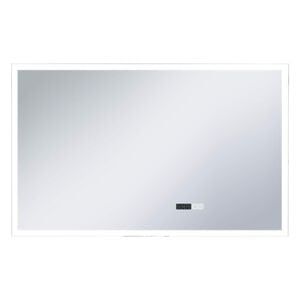vidaXL LED-es t&uuml;k&ouml;r &eacute;rint&eacute;s&eacute;rz&eacute;kelővel &eacute;s időkijelzővel 100 x 60 cm