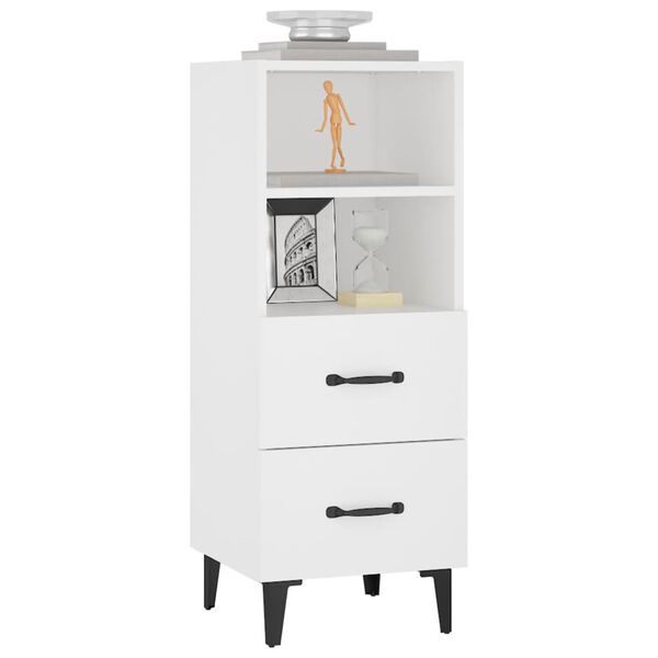 vidaXL feh&eacute;r szerelt fa t&aacute;lal&oacute;asztal 34,5 x 34 x 90 cm