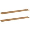 vidaXL Falpolc polcokkal t&aacute;rol&oacute;val 2 pcs Barna 100 x 9 x 3 cm Faanyag