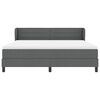 vidaXL Boxspring ágy matraccal Sötétszürke 180 x 200 cm szövet