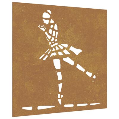 vidaXL balett-táncos mintás corten acél kerti faldísz 105 x 55 cm