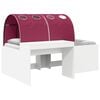 vidaXL &Aacute;gy alag&uacute;ttal 3 db Feh&eacute;r &eacute;s Piros 118,6 x 193,2 x 75,1 cm