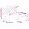 vidaXL Boxspring &aacute;gy matraccal S&ouml;t&eacute;tsz&uuml;rke 90x190 cm Sz&ouml;vet Kr&eacute;m