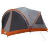 vidaXL Csal&aacute;di s&aacute;tor 10 fős Sz&uuml;rke &eacute;s narancs 460 x 430 x 214 cm