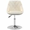 vidaXL 2 db krémszínű bársony forgó étkezőszék