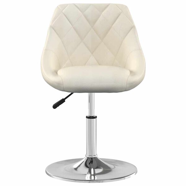 vidaXL 2 db krémszínű bársony forgó étkezőszék