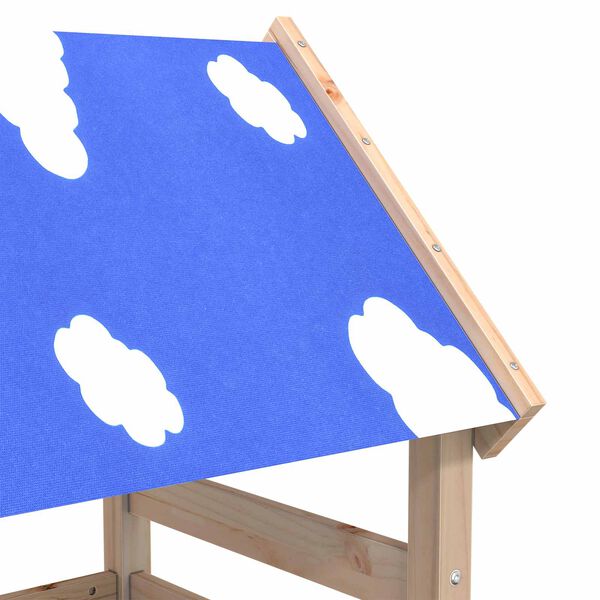 vidaXL J&aacute;t&eacute;k Torny Barna 110.5 x 52.5 x 215 cm T&ouml;m&ouml;r fenyőfa