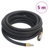 vidaXL fekete gumi &eacute;s PVC hibrid l&eacute;gt&ouml;mlő 0,6" 5 m