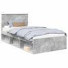 vidaXL &Aacute;gykeret fejt&aacute;ml&aacute;val Beton Sz&uuml;rke 100 x 200 cm T&ouml;m&ouml;r fenyőfa