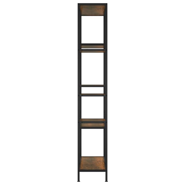 vidaXL ac&eacute;l &eacute;s szerelt fa k&ouml;nyvespolc 80x30x180 cm