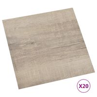 vidaXL 20 db tópszínű öntapadó PVC padlólap 1,86 m²