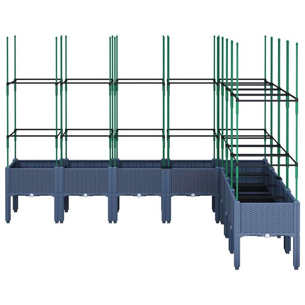 vidaXL k&eacute;ksz&uuml;rke polipropil&eacute;n r&aacute;csos kerti &uuml;ltetől&aacute;da 200x160x142,5 cm