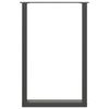 vidaXL 2 db antracitszürke, U alakú acél bárasztalláb 60x(90-91) cm