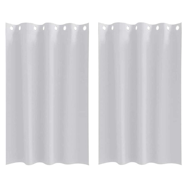vidaXL Fekete F&uuml;gg&ouml;ny Gyűrűkkel 2 pcs Halv&aacute;ny sz&uuml;rke 175 x 140 cm
