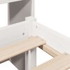 vidaXL fehér tömör fenyőfa könyvespolcos ágy matrac nélkül 120x200 cm