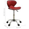 323679 vidaXL Salon Spa Stool Wine Red Faux Leather