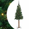 vidaXL Karcs&uacute; kar&aacute;csonyfa Z&ouml;ld 150 cm PVC &eacute;s t&ouml;m&ouml;r fenyőfa