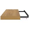 vidaXL Falpolc Falra szerelhető 2 pcs Barna 50 x 23 x 4 cm Faanyag