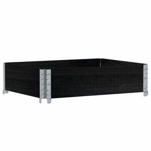 vidaXL fekete tömör fenyőfa raklapmagasító 80 x 60 cm