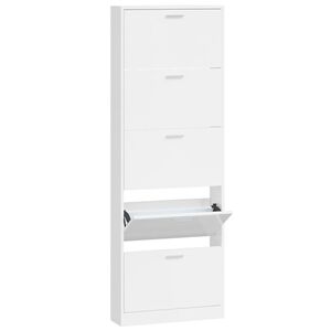 vidaXL magasf&eacute;nyű feh&eacute;r szerelt fa cipőszekr&eacute;ny 59 x 17 x 169 cm