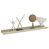 vidaXL 2 db feh&eacute;r &eacute;s sonoma t&ouml;lgy sz&iacute;nű fali polc 60 x 9 x 3 cm