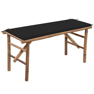 vidaXL &ouml;sszecsukhat&oacute; bambusz kerti pad p&aacute;rn&aacute;val 118 cm